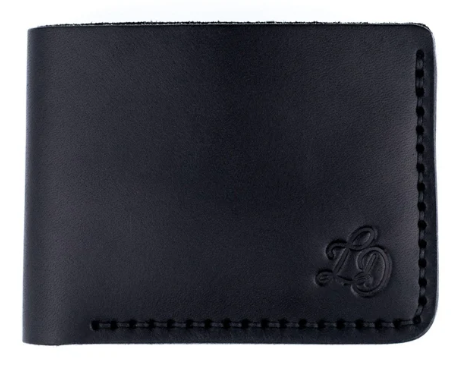 Bifold Leather Wallet - Black